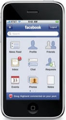 Le logiciel Facebook pour l'iPhone vient d'être mis à jour